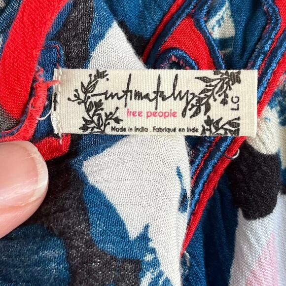 Free People Sweet Lucy Dress In Red Buckle Open Back Size L - Picture 10 of 11